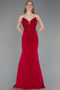 Rot Abendkleid Lang ABU5568