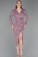 Puder Partykleid Schuppig Midi ABK2543