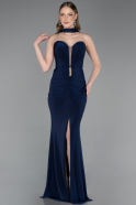 Abschlusskleid Lang Marineblau ABU6051