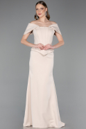 Beige Abendkleid Lang ABU6002