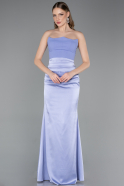 Abschlusskleid Lang Satin Eisblau ABU6061