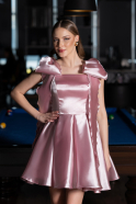 Partykleid Kurz Satin Puder ABK2607