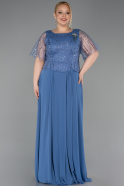 Indigo Kleider İn Großen Größen Chiffon Lang ABU5554