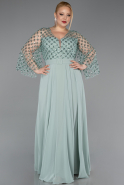 Türkis Abendkleid İn Übergröße Chiffon Lang ABU5875