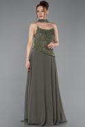 Abendkleid Lang Chiffon Khaki ABU6081