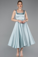 Minzgrün Partykleid Satin Midi ABK2586