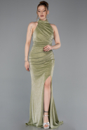 Abendkleid Lang Öl Grün ABU6083