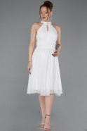 Partykleid Kurz Weiß ABK2612