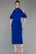 Sächsischblau Abendkleid Midi ABK2517