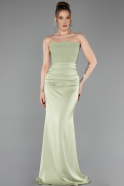 Abschlusskleid Lang Satin Pistaziengrün ABU6061