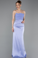 Flieder Abschlusskleid Satin Lang ABU6061