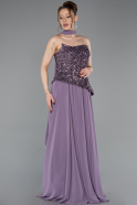 Lavendel Abendkleid Chiffon Lang ABU5486