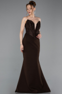 Braun Abendkleid Lang ABU5568
