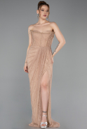 Abendkleid Lang Spitze Kupfer ABU5770