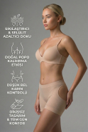 Bauch & Taille Formendes Korsett Hautfarben EM2034