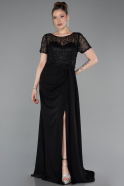 Abendkleid Lang Spitze Schwarz ABU6100