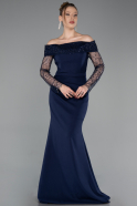 Abendkleid Lang Marineblau ABU6101