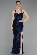 Abschlusskleid Lang Marineblau ABU6106