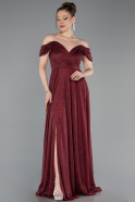 Abendkleid Lang Weinrot ABU6107