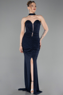 Abendkleid Lang Marineblau ABU6112
