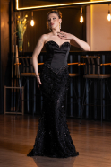 Abendkleid Lang Schwarz ABU6114