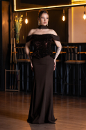 Abendkleid Lang Braun ABU6094