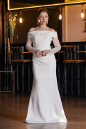 Abendkleid Lang Weiß ABU6101