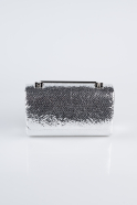 Abendtasche Kristall Silber KC421