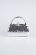 Abendtasche Kristall Silber KC752