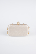 Abendtasche Gemustert Gold KC714