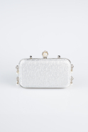 Abendtasche Gemustert Silber KC714