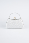 Abendtasche Gemustert Silber KC752