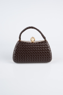 Abendtasche Leder Braun KC752