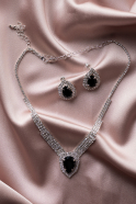 Silber-Schwarz Accessoire-Set UK966