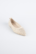 Party-Schuhe Steinbesetzt Beige AB1765