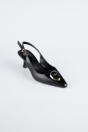 Stiletto Leder Schwarz ABD2108