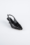 Stiletto Schuppig Schwarz ABP2107
