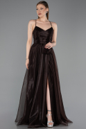 Abschlusskleid Lang Braun ABU6123
