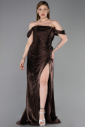Braun Abendkleid Chiffon Lang ABU5974
