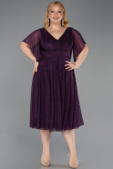 Einladungskleid In Übergröße Midi Violette ABK2622
