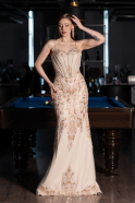 Designer Abendkleid Lang Gold ABU6116