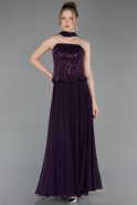 Abendkleid Lang Chiffon Violette ABU6150