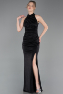 Schwarz Abendkleid Lang ABU6083