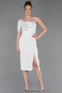 Partykleid Midi Weiß ABK2625