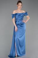 Verlobungskleid Lang Satin Indigo ABU1606