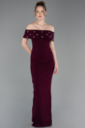 Abschlusskleid Lang Violett dunkel ABU6161