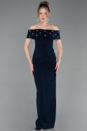 Abschlusskleid Lang Marineblau ABU6161