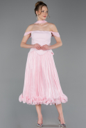 Partykleid Midi Chiffon Puder ABK2619