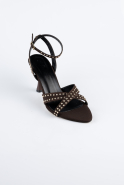 Party-Schuhe Steinbesetzt Braun AB2118