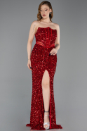 Rot Abendkleid Lang ABU5185